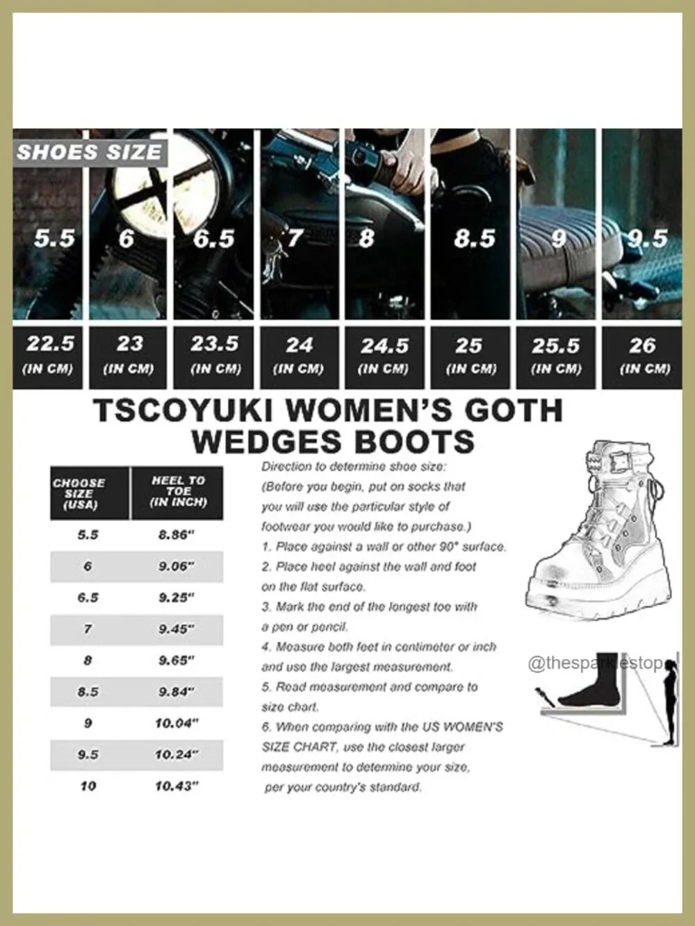 Goth Chunky Platform Boots Women Wedge Heel Lace-Up Vegan PU Leather Round Toe